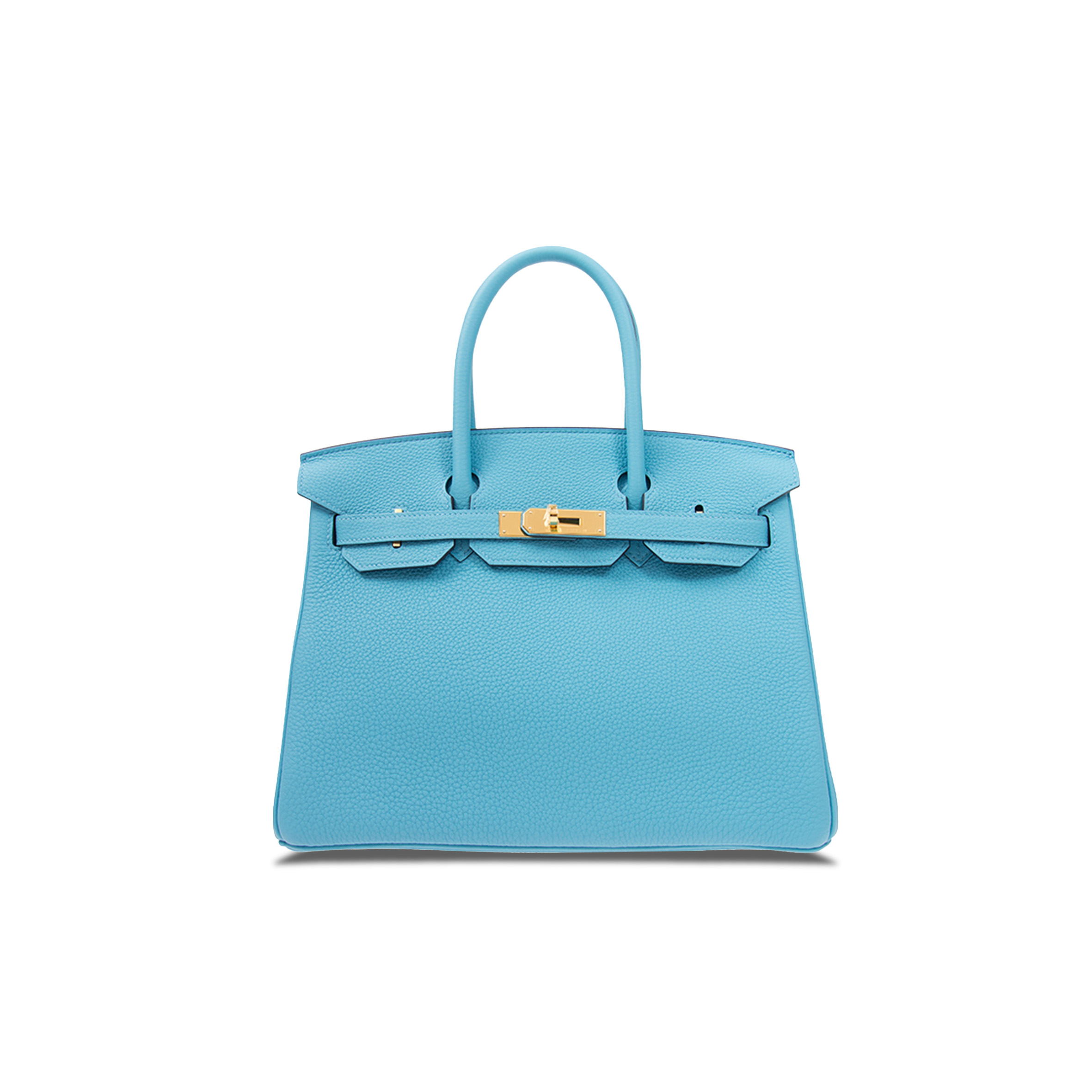 HERMES BIRKIN 30 EPSOM SKY BLUE GOLD BUCKLE BAG H028369CK06 (30*23*15cm)